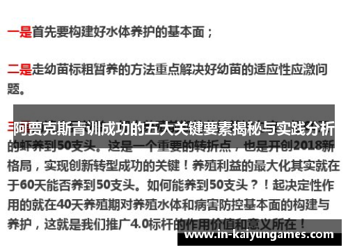 阿贾克斯青训成功的五大关键要素揭秘与实践分析